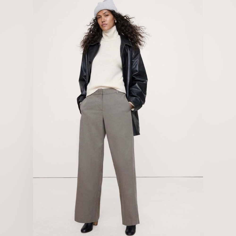 NWT! Banana Republic Mushroom The Everyday Wide Leg Pant - Size XXL 🖤